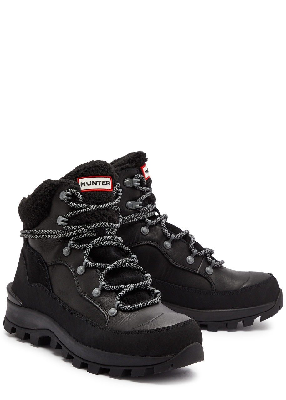 HUNTER Explorer panelled leather hiking boots | Harvey Nichols