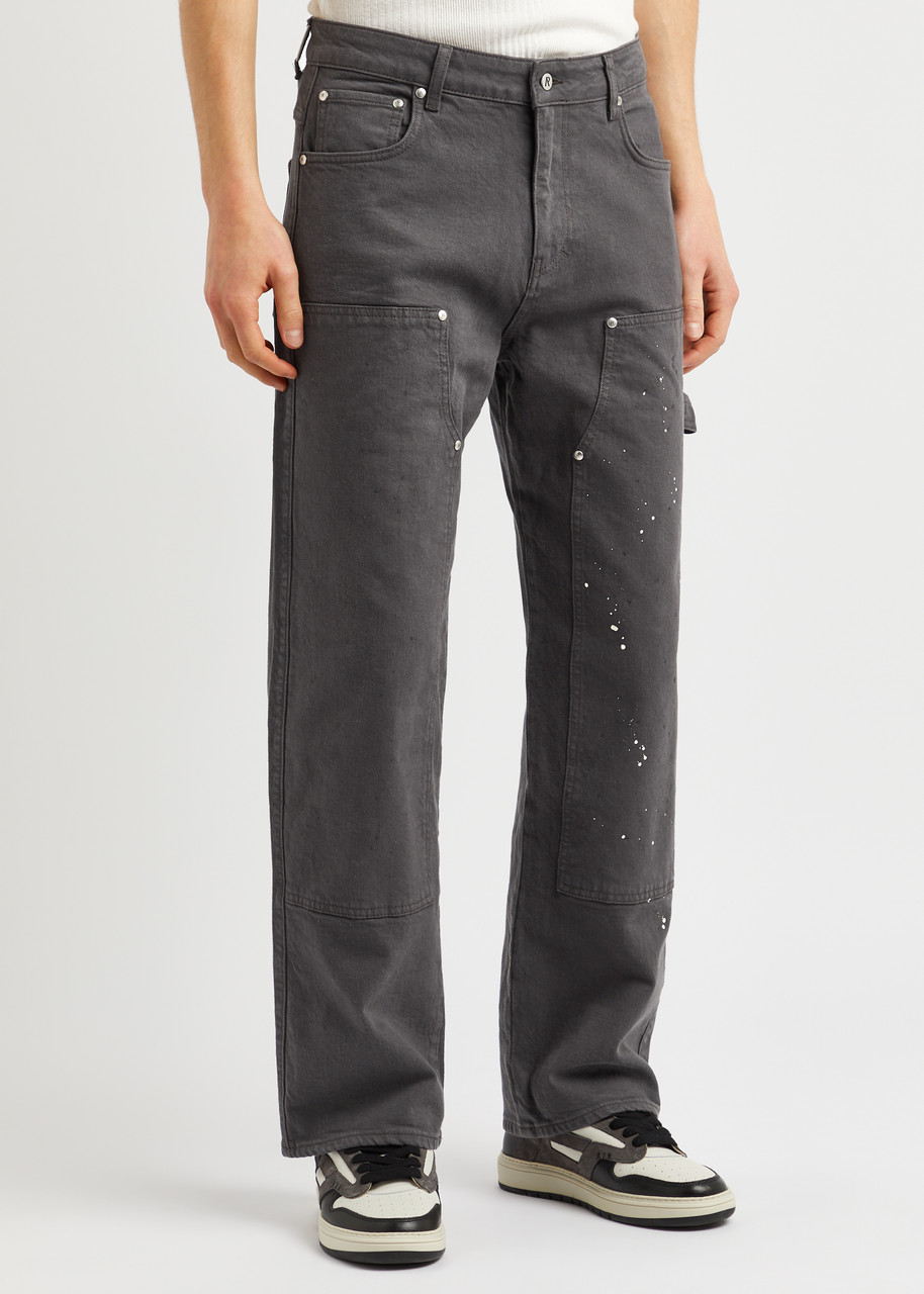 REPRESENT Carpenter paint-splattered straight-leg jeans