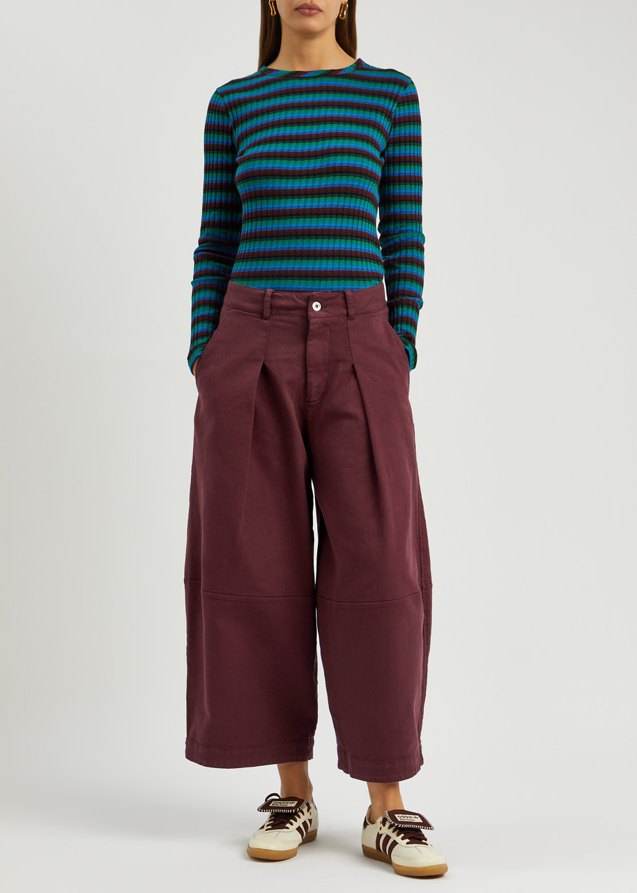 YMC Deadbeat wide-leg stretch-twill trousers | Harvey Nichols