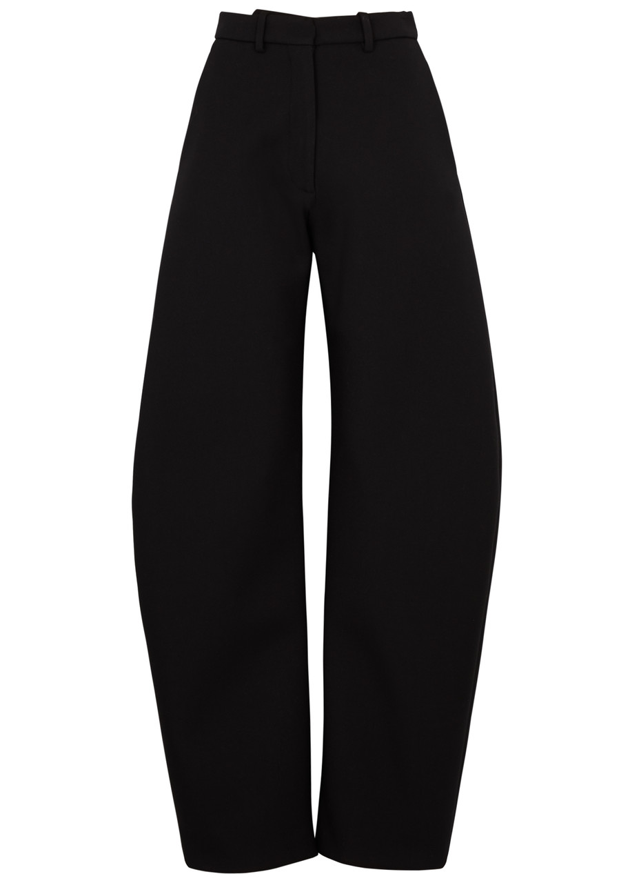 関税・送料込 ALAIA ROUND WOOL BLEND TROUSERS パンツ ALAÏA Round stretch-wool trousers | Harvey Nichols
