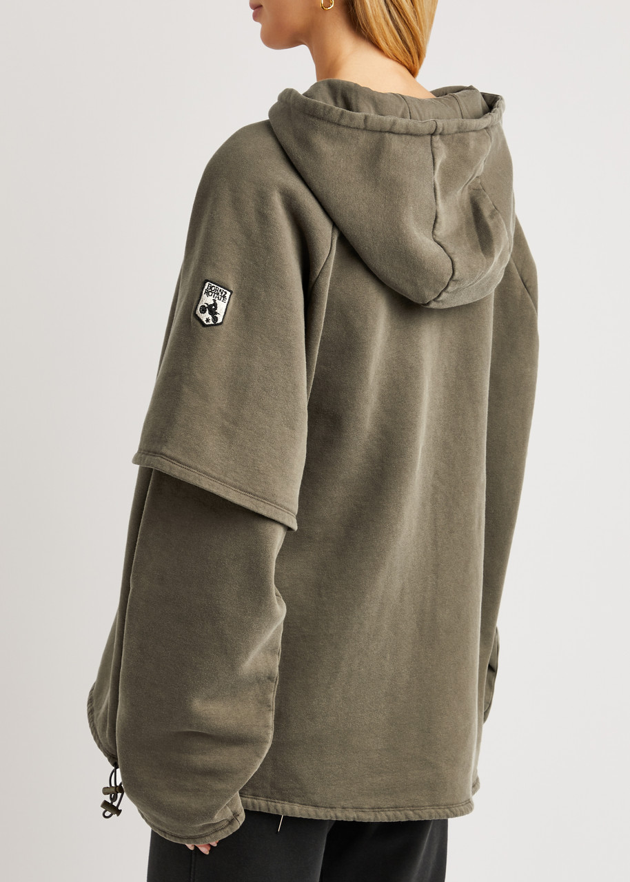 ROTATE SUNDAY Enzyme layered hooded cotton sweatshirt | Harvey Nichols