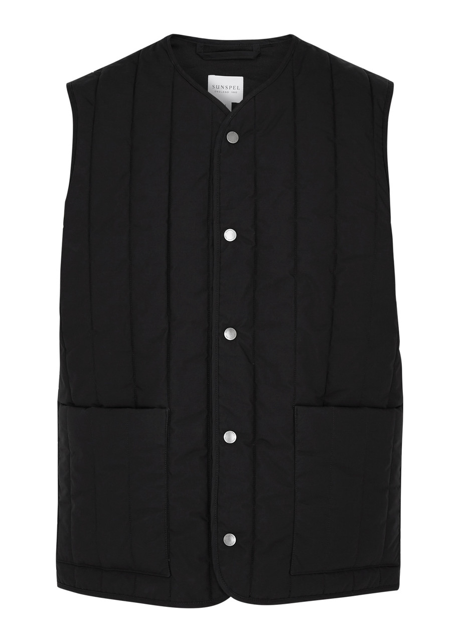 Represent padded cotton gilet - Black