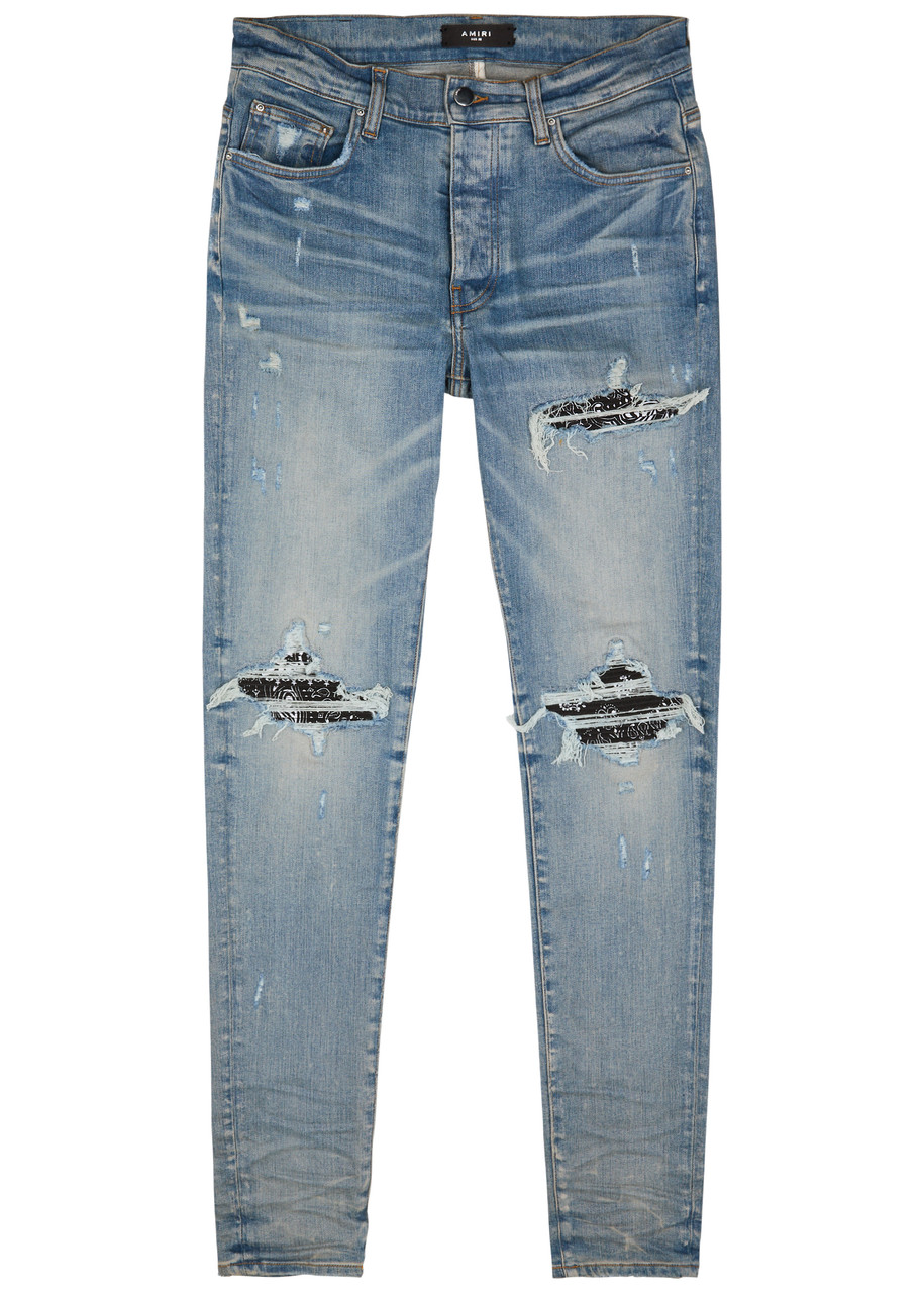 AMIRI MX1 distressed skinny jeans | Harvey Nichols