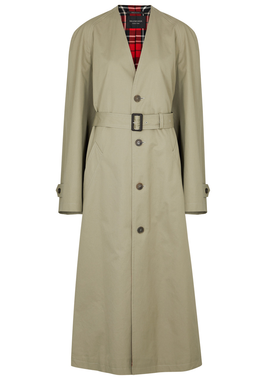 BALENCIAGA Cotton-twill trench coat | Harvey Nichols