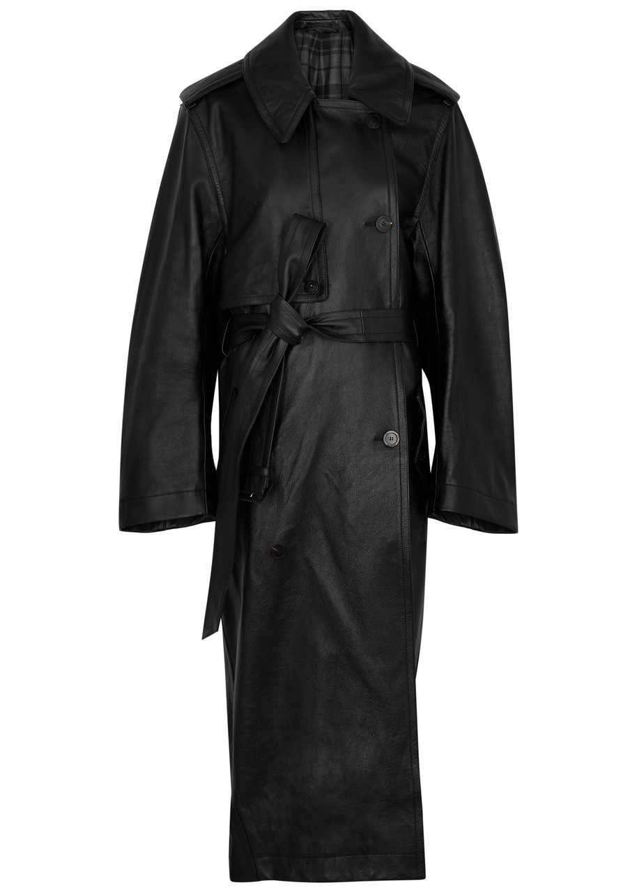 BALENCIAGA Cocoon leather trench coat | Harvey Nichols