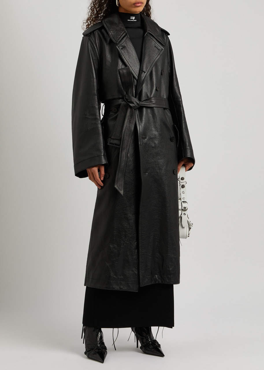 BALENCIAGA Cocoon leather trench coat | Harvey Nichols