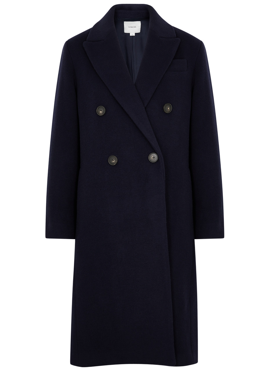 VINCE Brushed wool-blend coat | Harvey Nichols