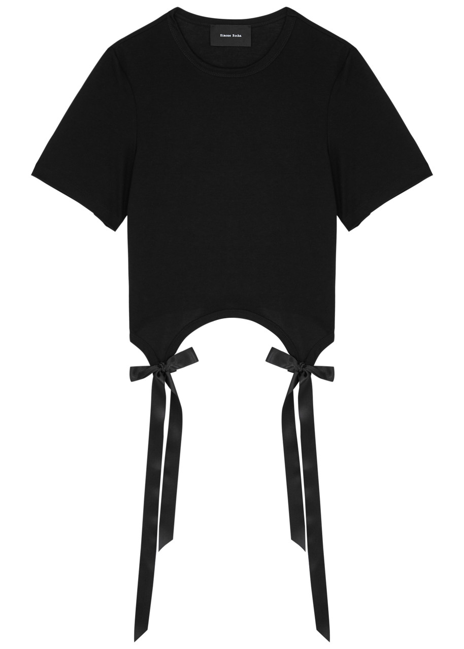 simone rocha Tシャツ　リボン Simone Rocha リボン Tシャツ | ブラック | FARFETCH JP