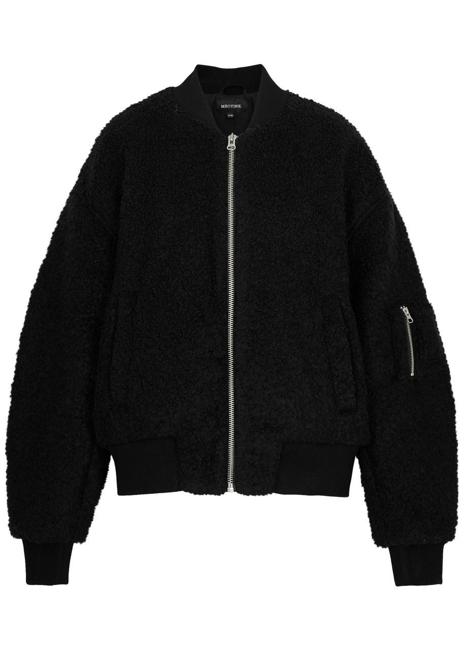 MEOTINE Bianca bouclé wool-blend bomber jacket | Harvey Nichols