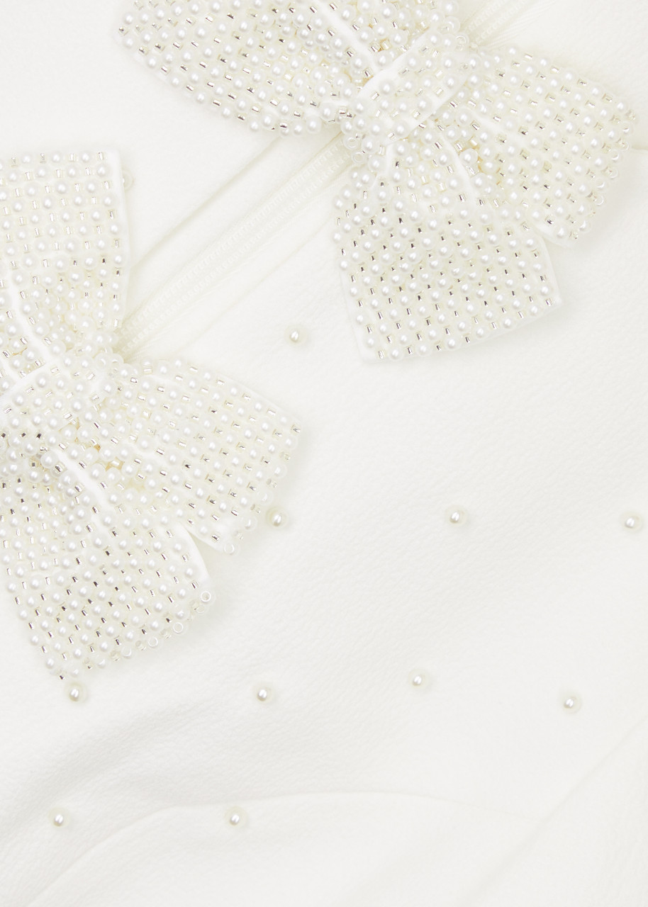 REBECCA VALLANCE Ophelia pearl-embellished mini dress REBECCA VALLANCE Ophelia pearl-embellished mini dress