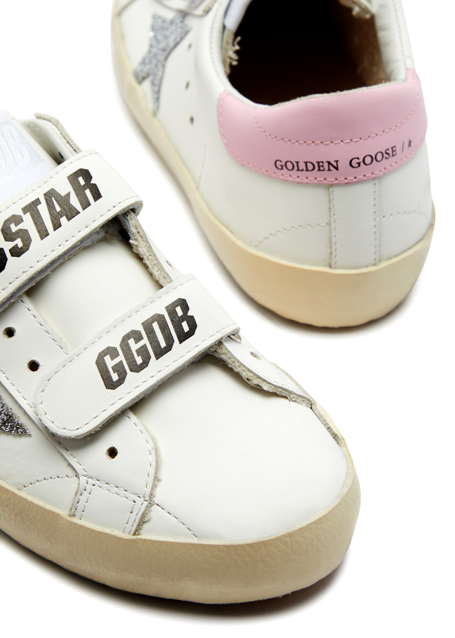 GOLDEN GOOSE KIDS Old School leather sneakers (IT28-IT31) | Harvey