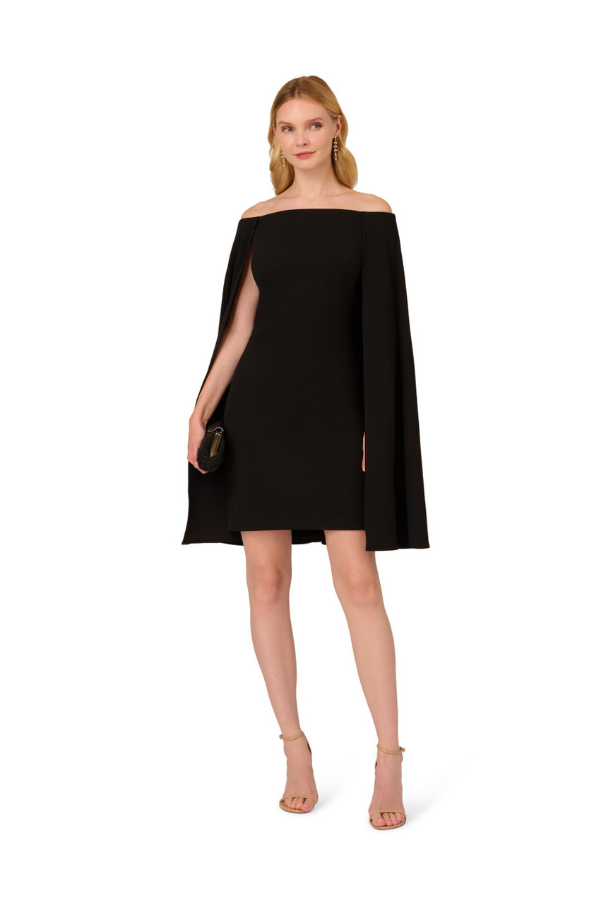 ADRIANNA PAPELL Off shoulder cape dress | Harvey Nichols