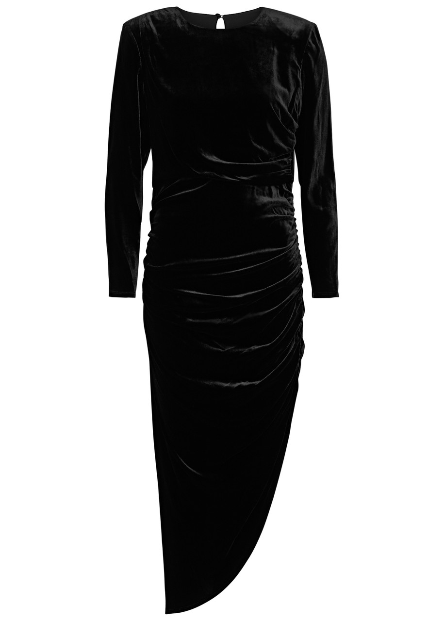 VERONICA BEARD Tristana stretch-velvet midi dress | Harvey Nichols