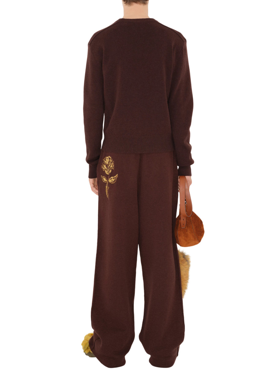 BURBERRY Rose wool blend track pants | Harvey Nichols