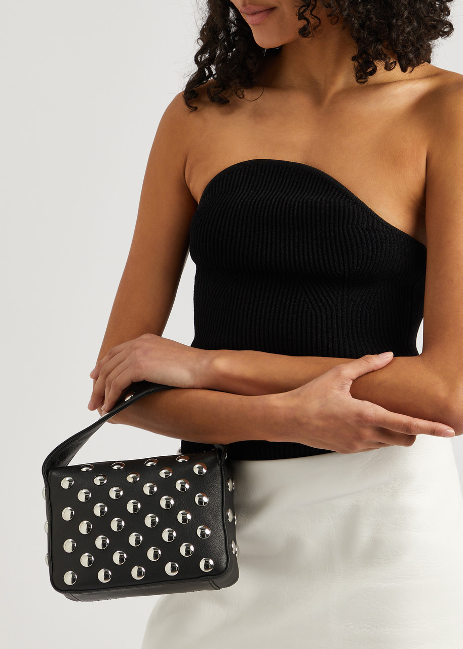 KHAITE Elena small studded leather top handle bag Harvey Nichols