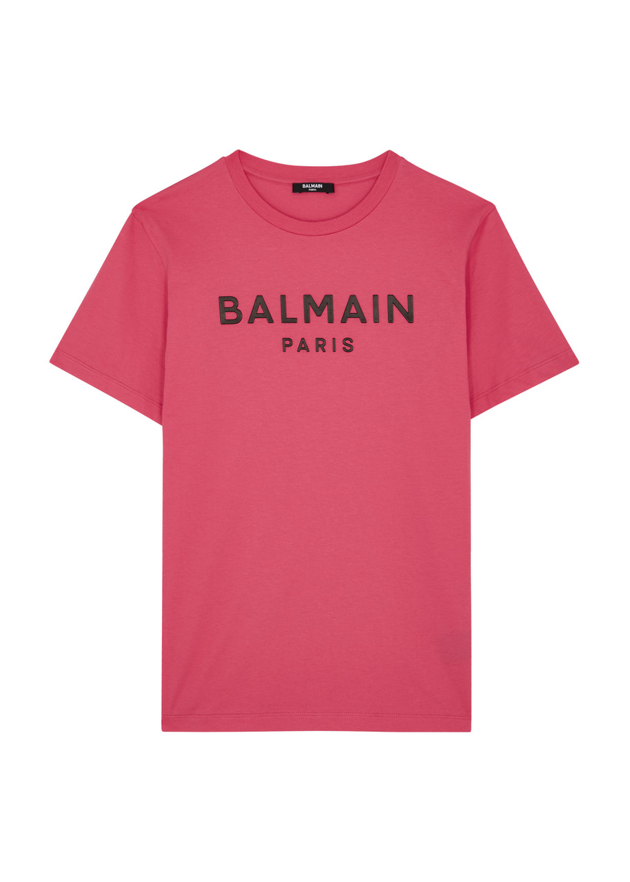 スマホ 【新品・未使用】BALMAIN KIDS フェルトロゴ コットンTシャツ黒 ...