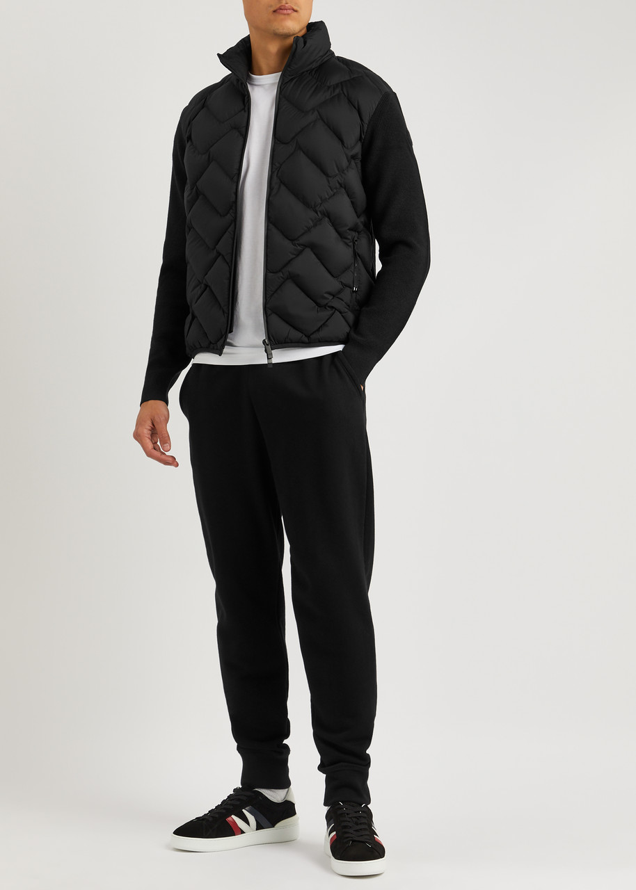 MONCLER Quilted shell and ribbed-knit cardigan | Harvey Nichols