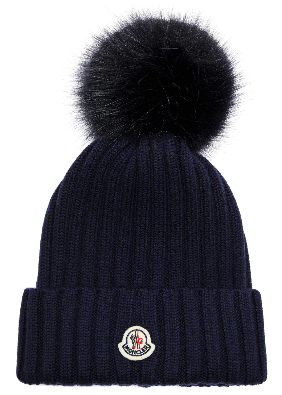 MONCLER Pompom wool beanie Harvey Nichols