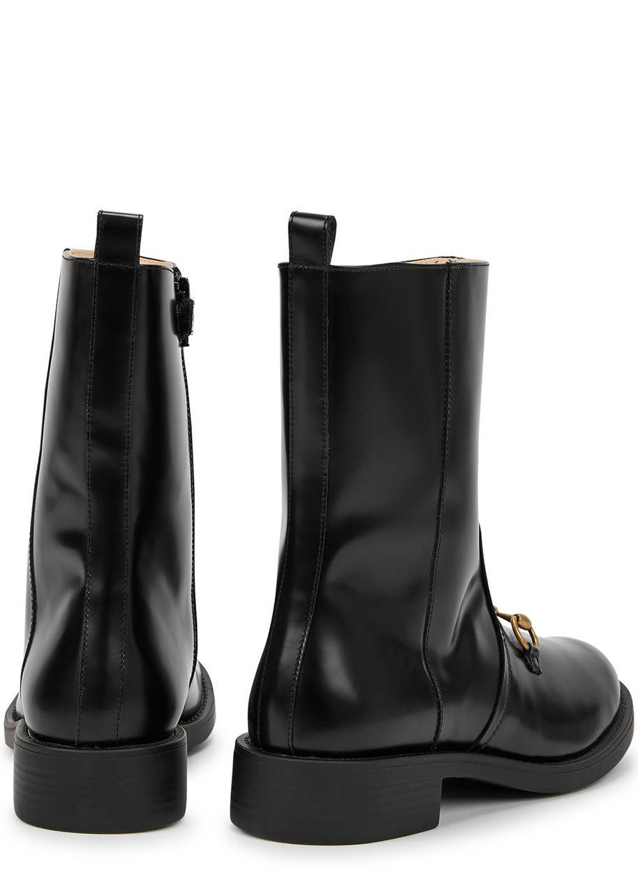 GUCCI KIDS Aisha horsebit leather boots (IT34-IT35) | Harvey Nichols