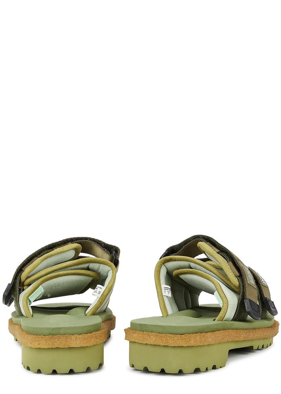 MONCLER 2 Moncler 1952 X Suicoke Moto green nylon sandals | Harvey 