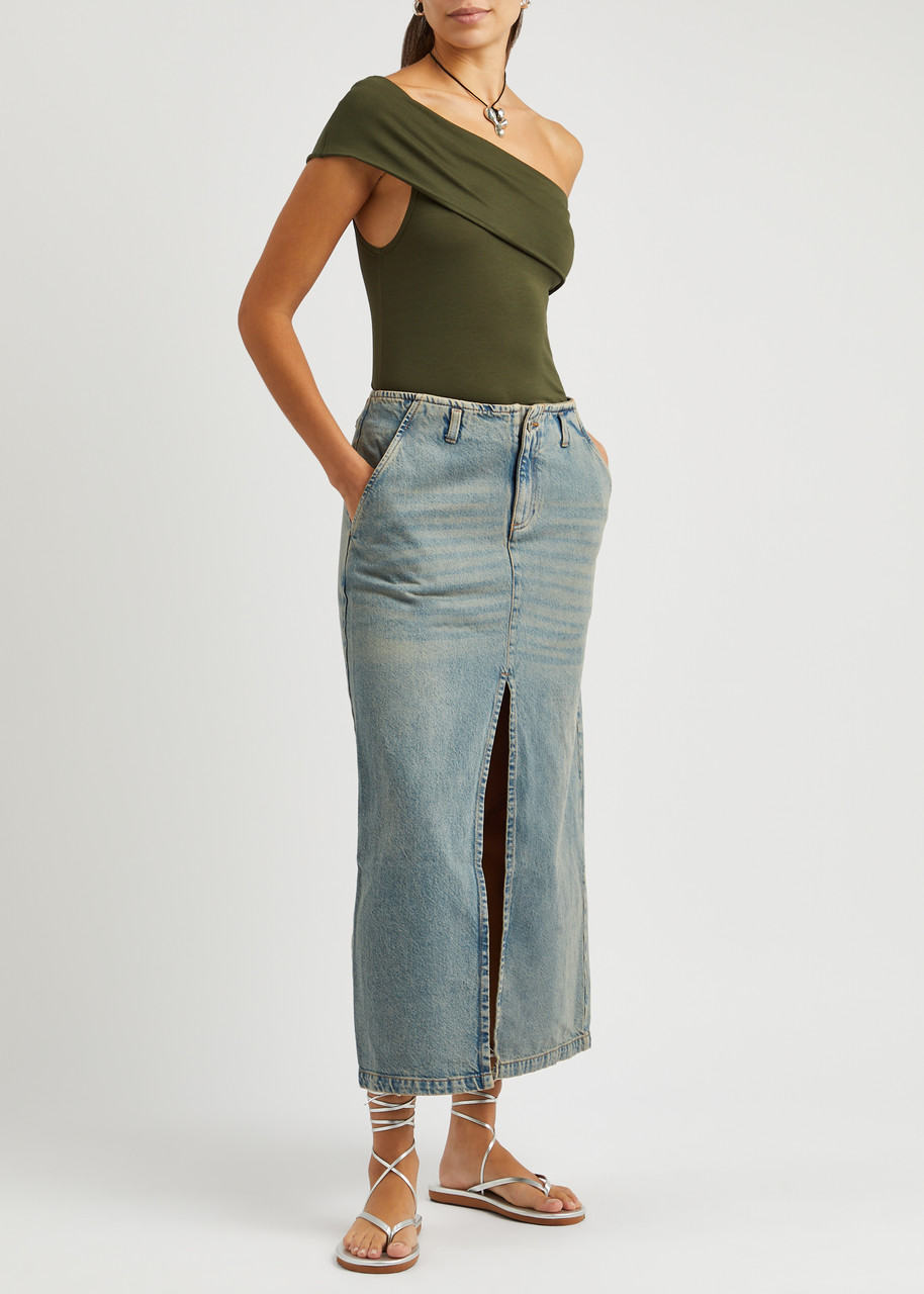 GIMAGUAS Maya one-shoulder stretch-jersey top | Harvey Nichols