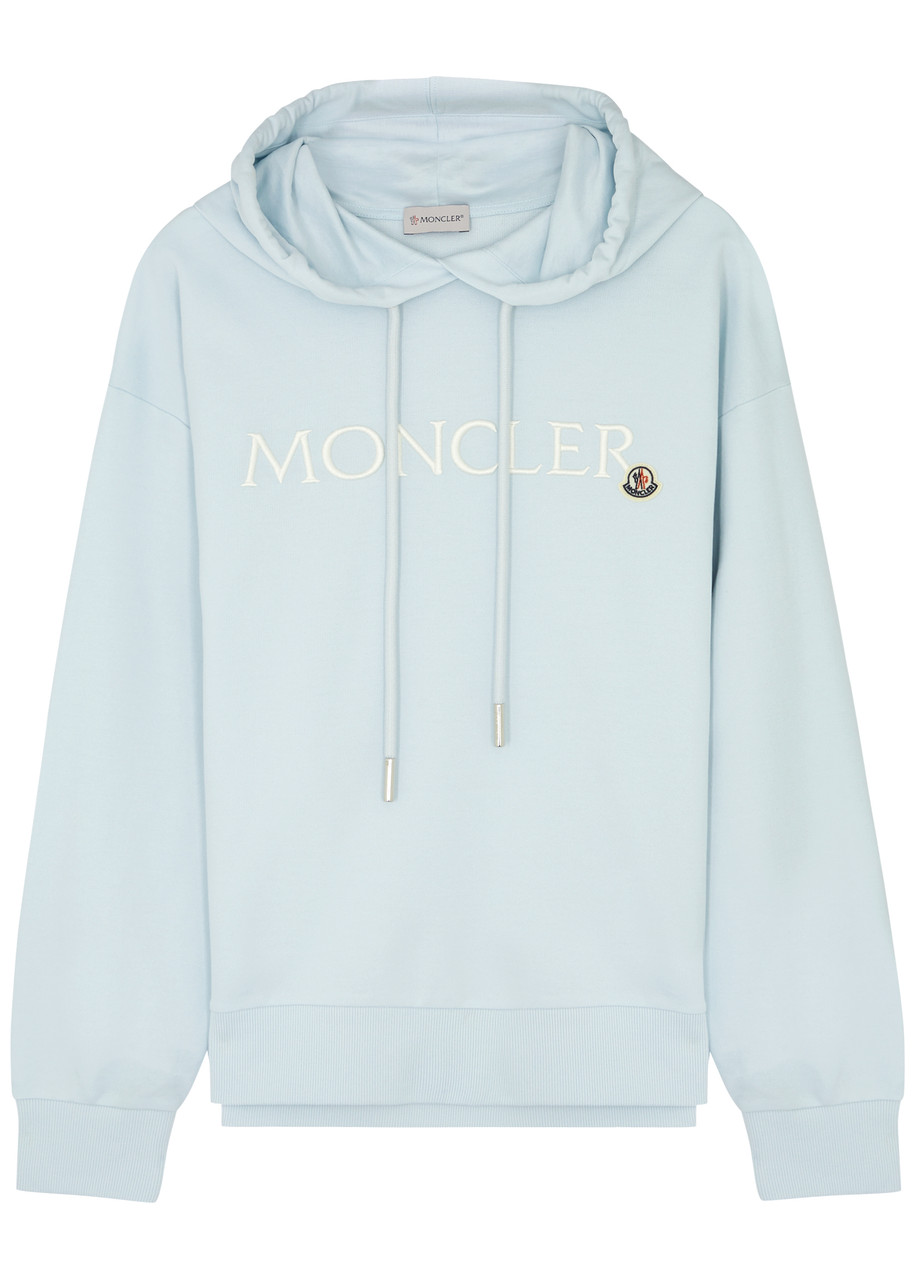 MONCLER Logo-embroidered hooded cotton sweatshirt | Harvey Nichols