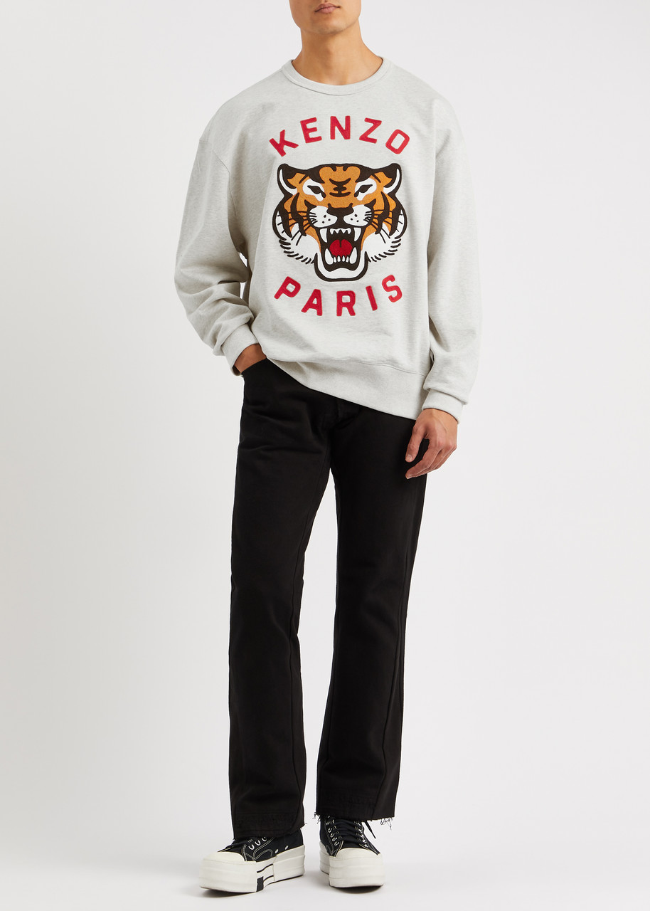 KENZO Lucky Tiger embroidered cotton sweatshirt