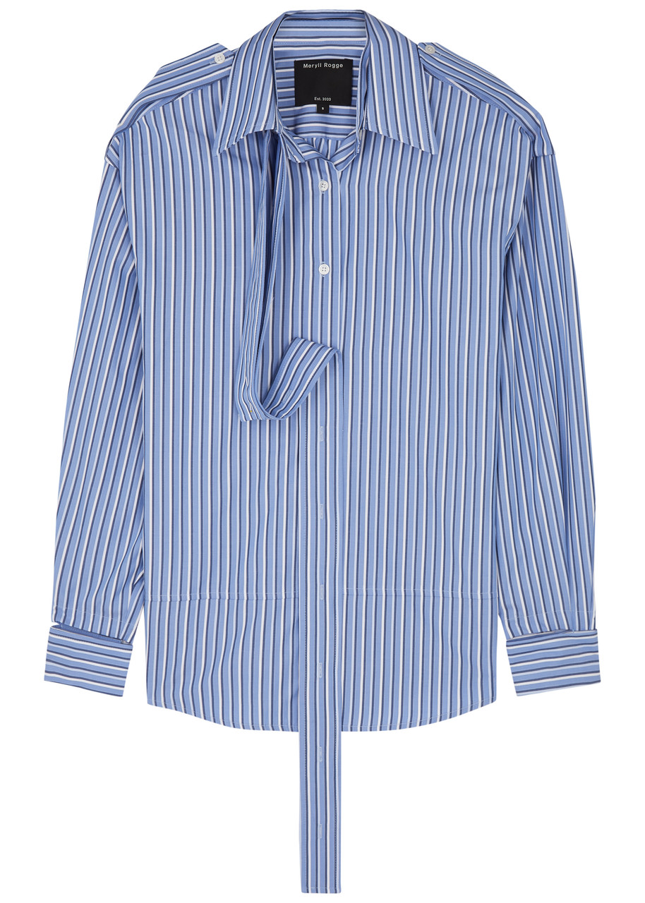 MERYLL ROGGE Deconstructed cotton-poplin shirt | Harvey Nichols