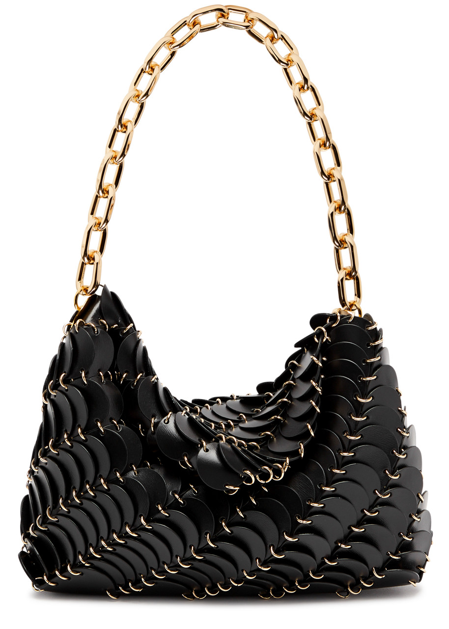 RABANNE Paco disc leather shoulder bag | Harvey Nichols