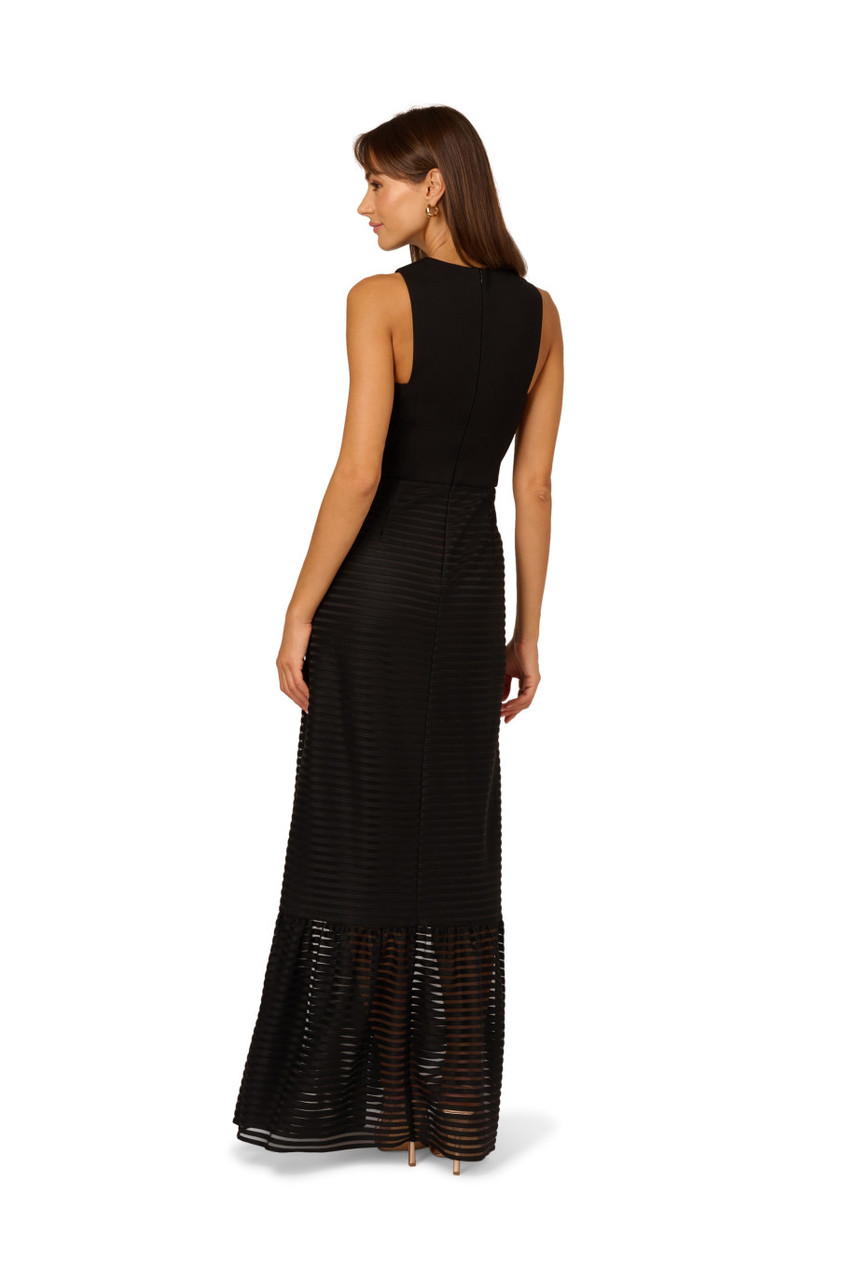 【海外限定】AdriannaPapell ドレス☆Adrianna by Shadow Stripe ADRIANNA PAPELL Shadow stripe gown | Harvey Nichols