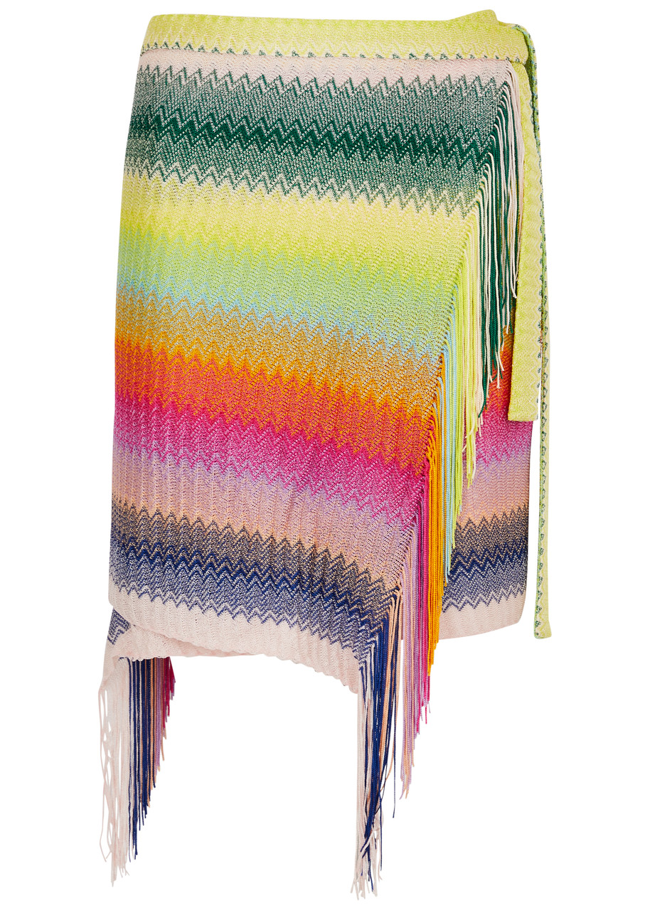 MISSONI Zigzag-intarsia knitted sarong | Harvey Nichols