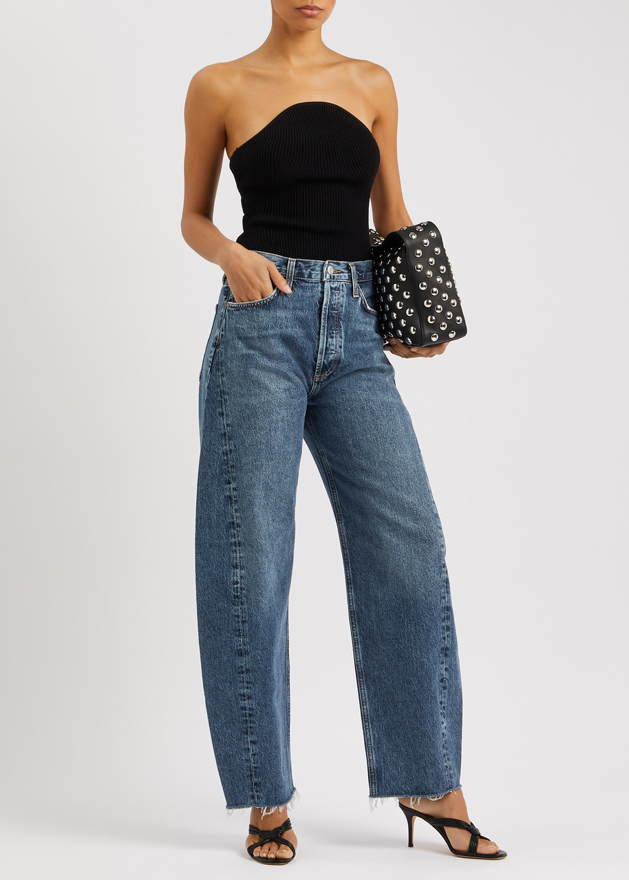 AGOLDE Luna Pieced barrel-leg jeans | Harvey Nichols