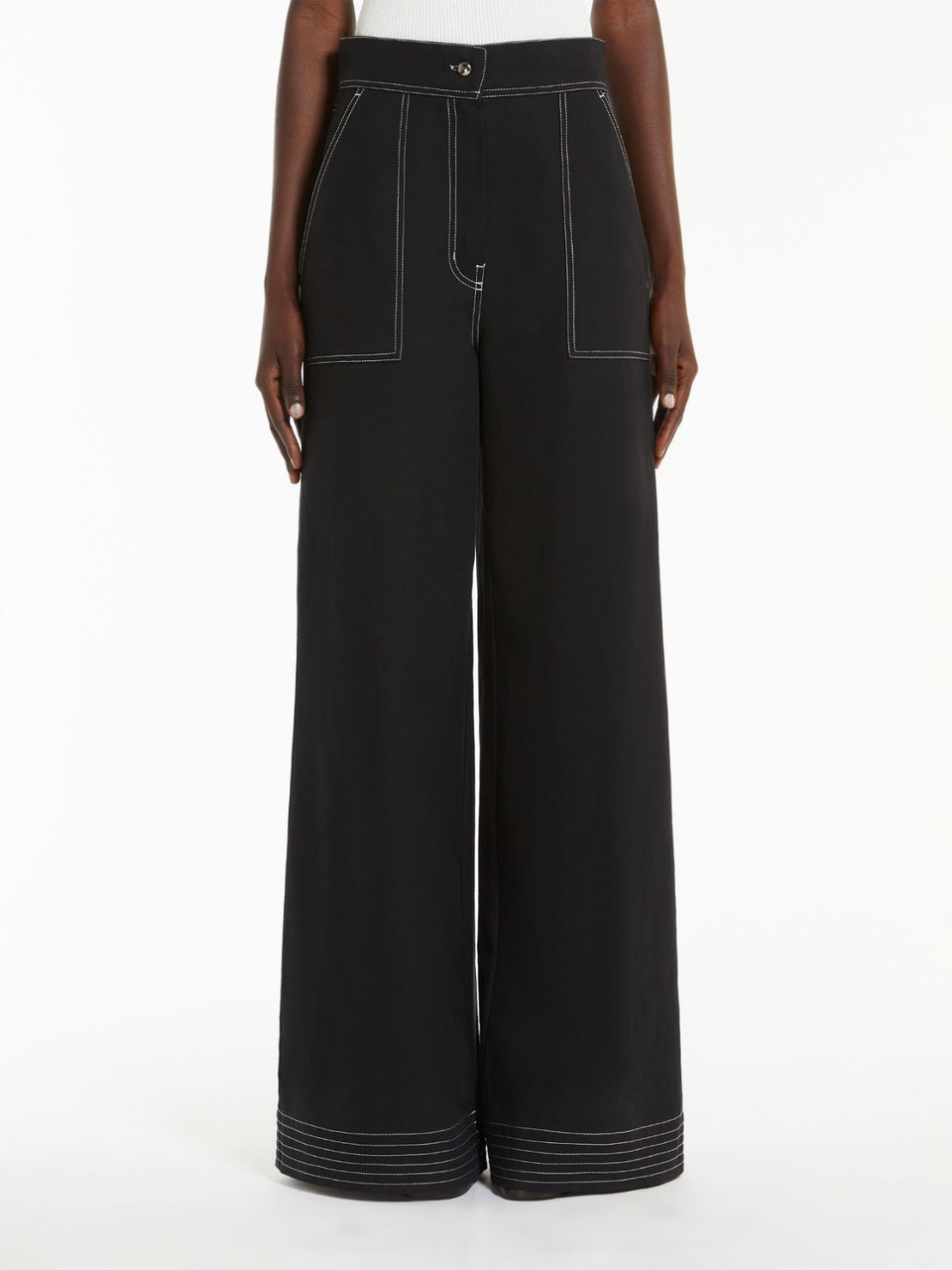 S MAX MARA MIDNIGHT WOOL NICHOLS PALAZZO PANT MAX MARA S S MAX MARA MIDNIGHT WOOL NICHOLS PALAZZO PANT MAX MARA S