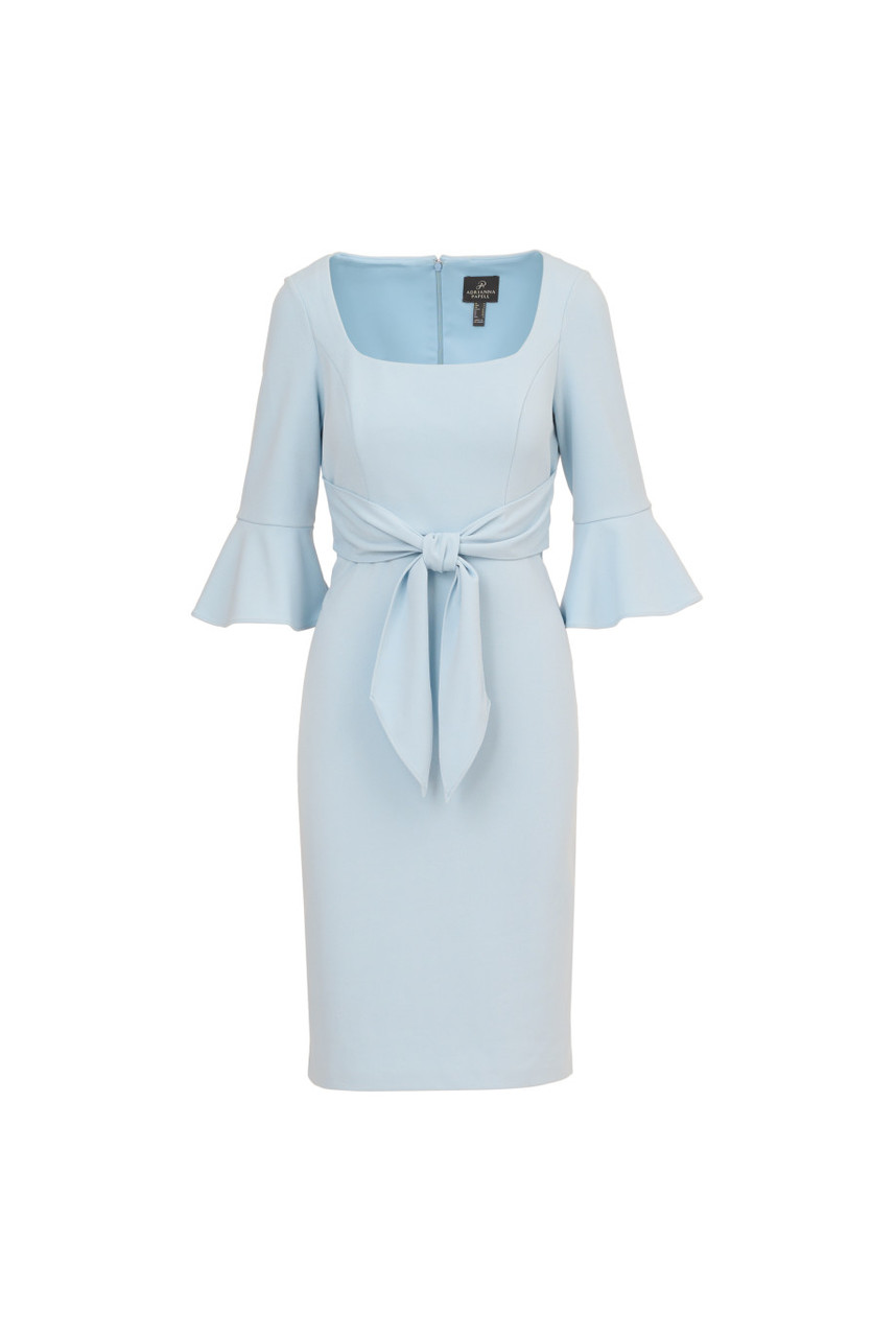 ADRIANNA PAPELL Bell sleeve tie front dress | Harvey Nichols