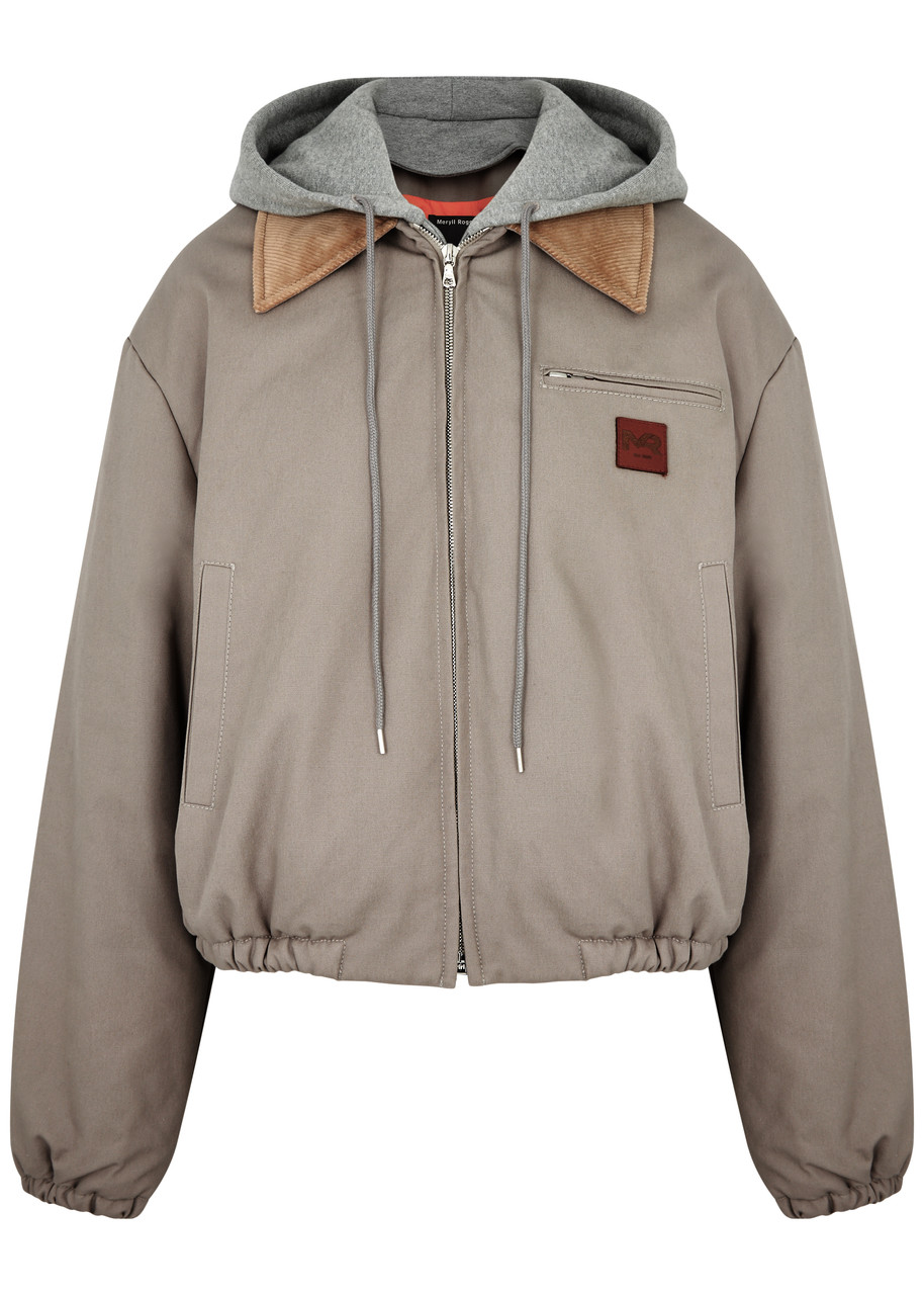 期間限定値下げ Meryll Rogge メリルロッゲ ボンバージャケット MERYLL ROGGE Hooded cotton bomber jacket | Harvey Nichols