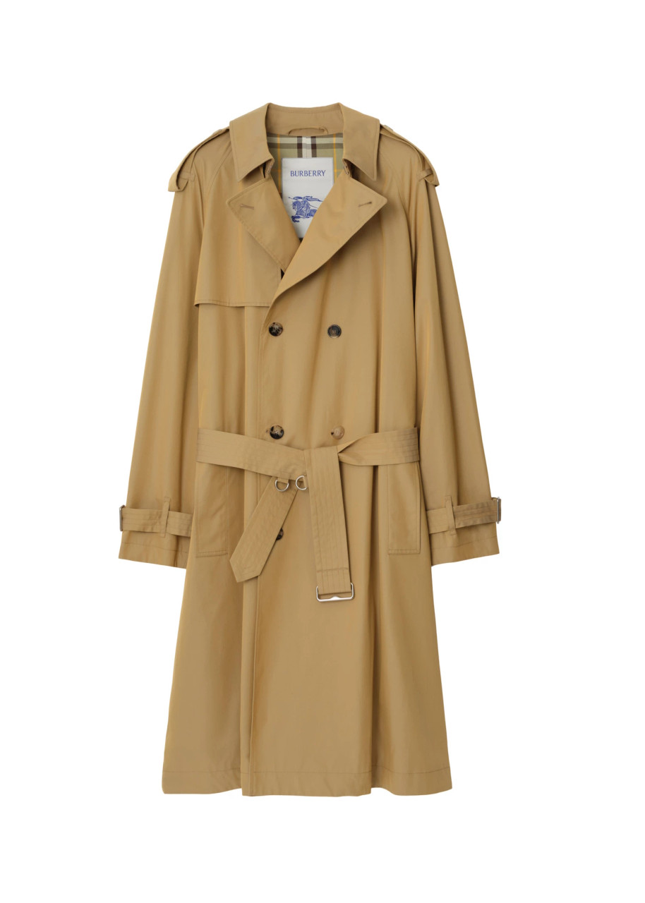 BURBERRY Long gabardine trench coat | Harvey Nichols