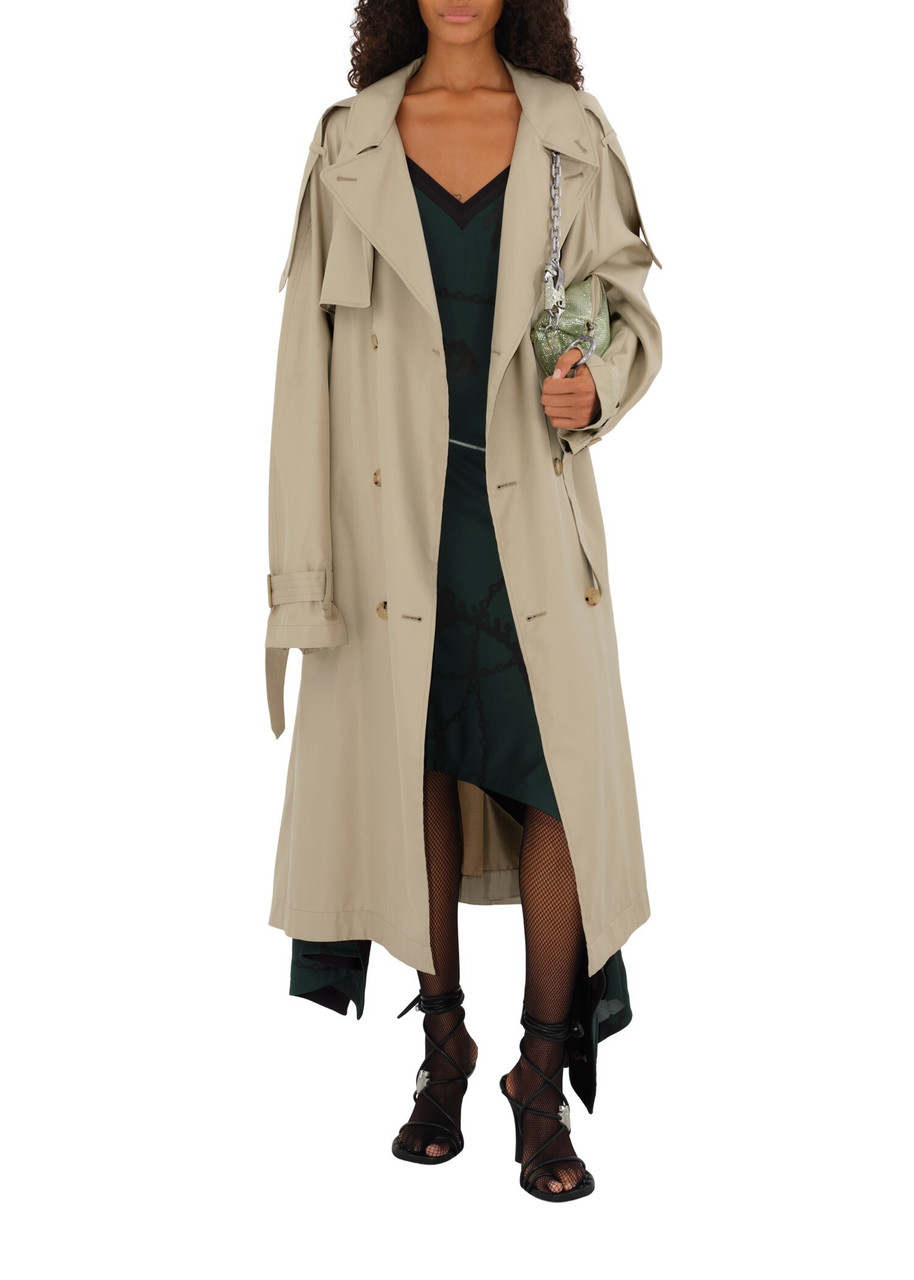 BURBERRY Long silk trench coat | Harvey Nichols