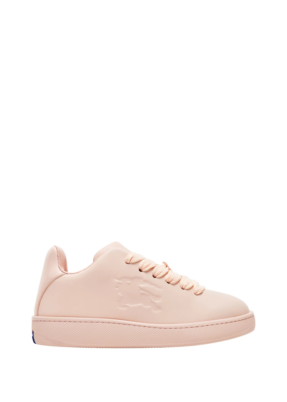 スニーカー Burberry LF Box Sneakers - Burberry - Leather - Baby Neon BURBERRY Leather box sneakers | Harvey Nichols