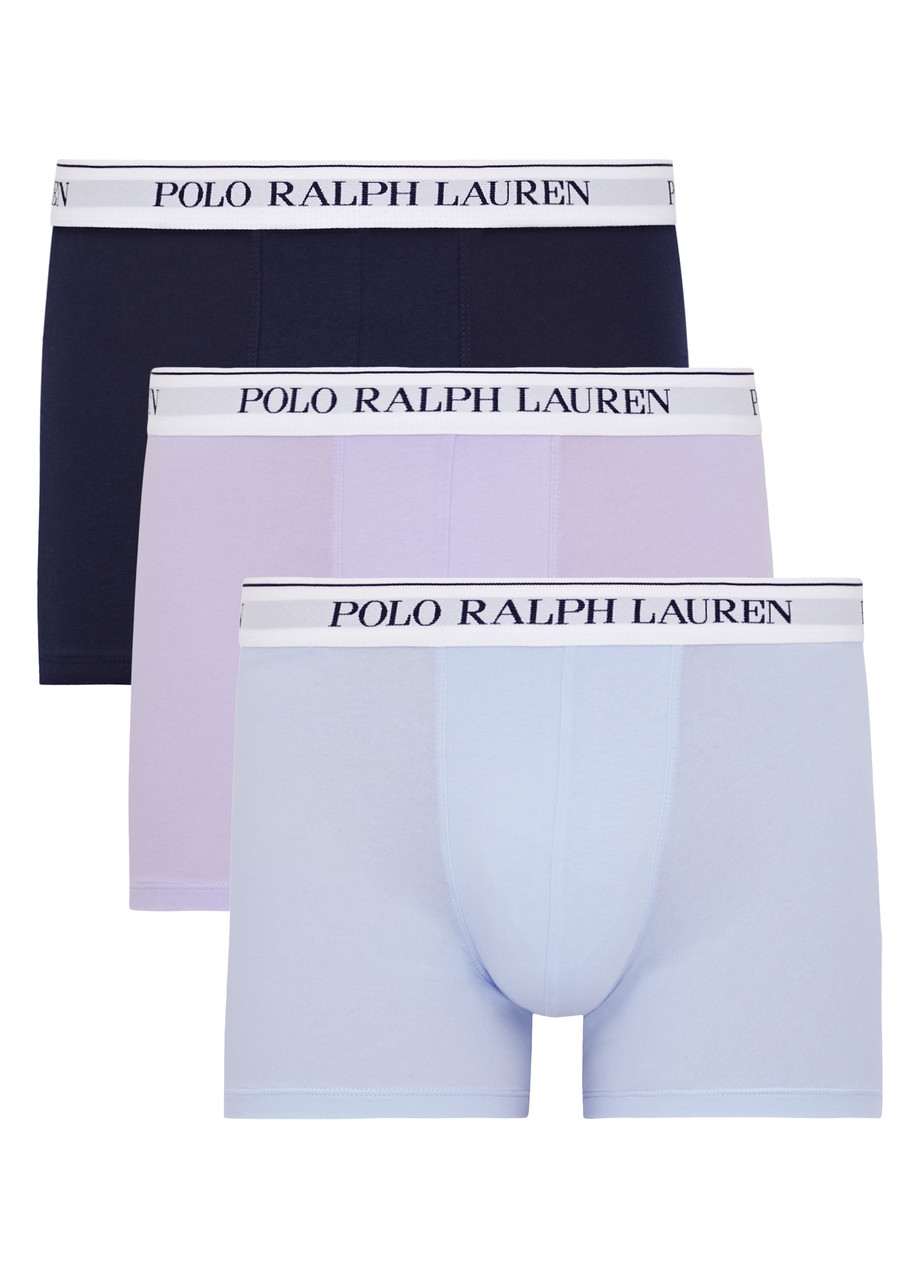 Blue Pack of three logo-jacquard boxer briefs, Polo Ralph Lauren