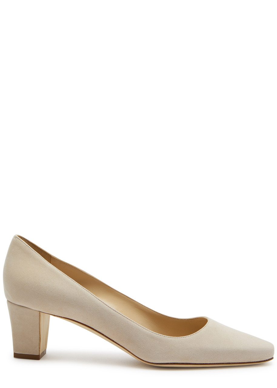 MANOLO BLAHNIK Okkatopla 50 suede pumps | Harvey Nichols