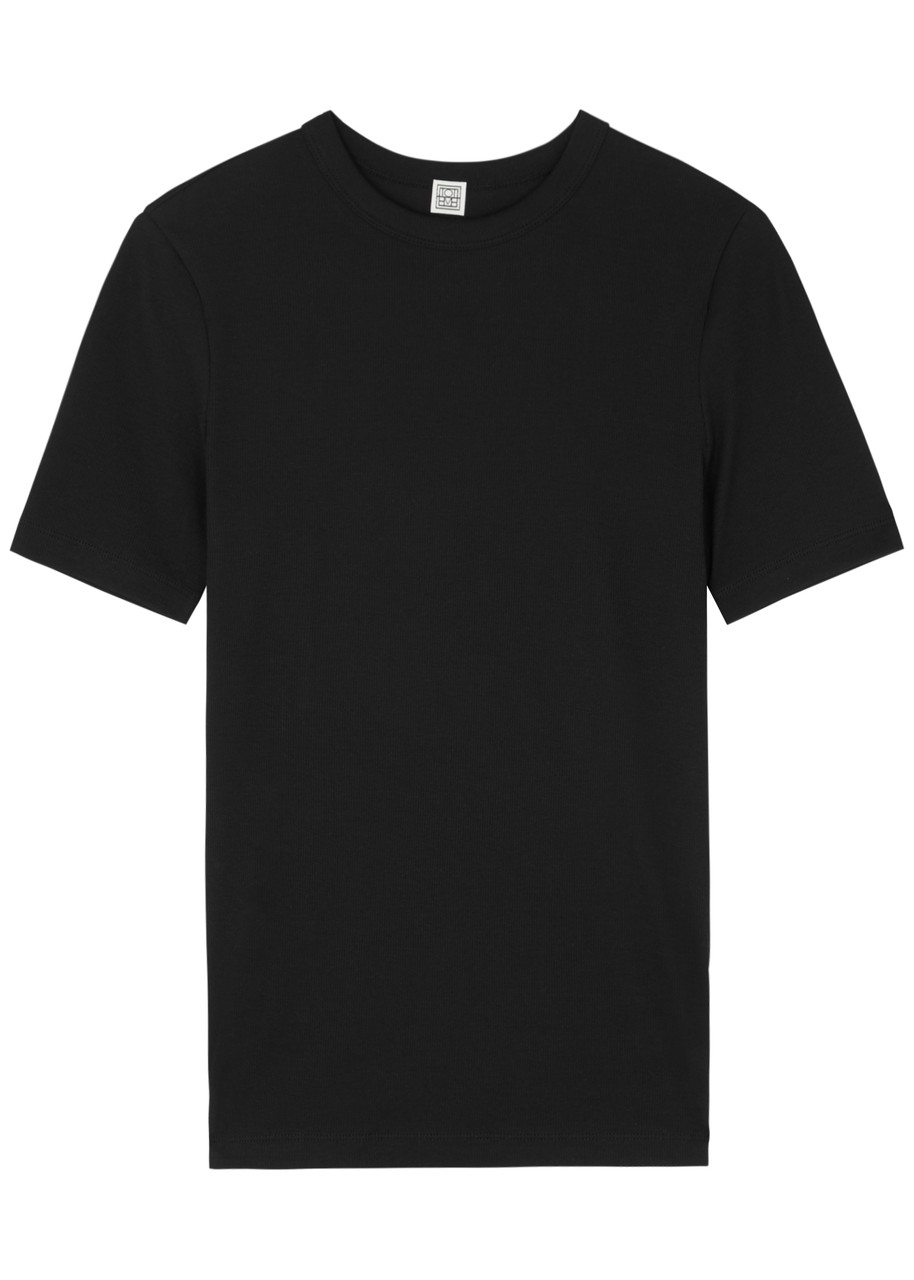 toteme tシャツ Tee knit black – TOTEME