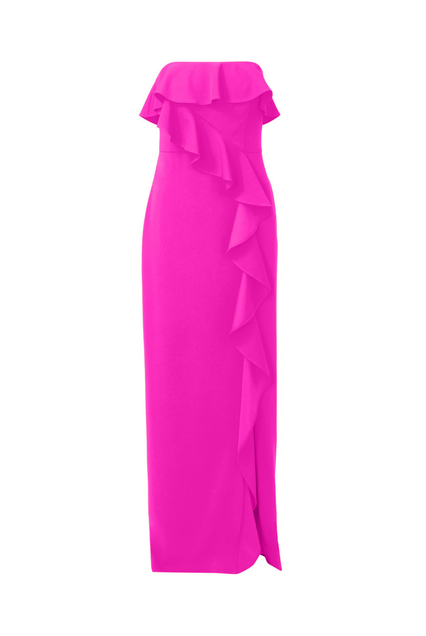 ADRIANNA X ADRIANNA PAPELL Stretch crepe column gown