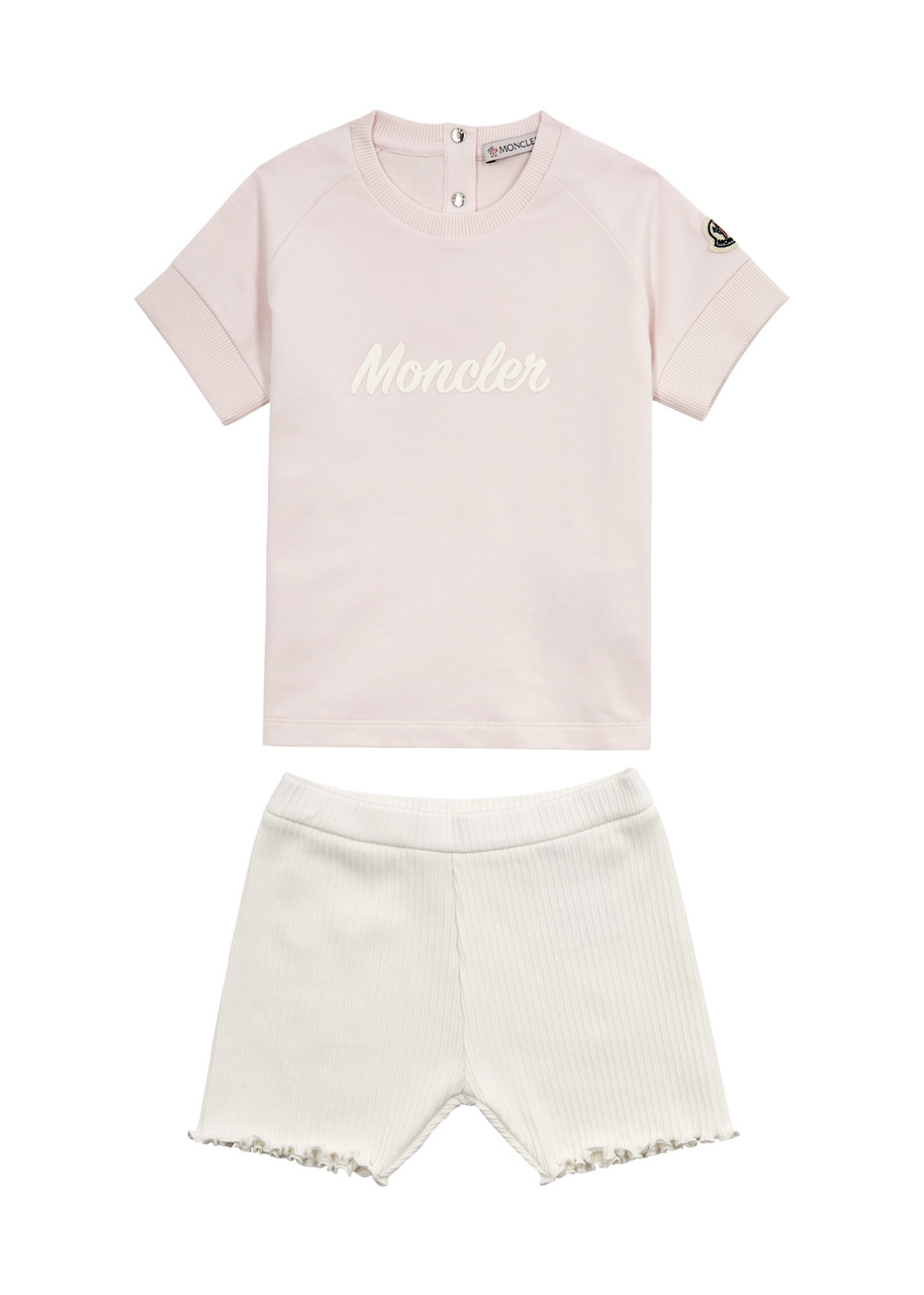 MONCLER KIDS Logo stretch-cotton T-shirt and shorts set | Harvey