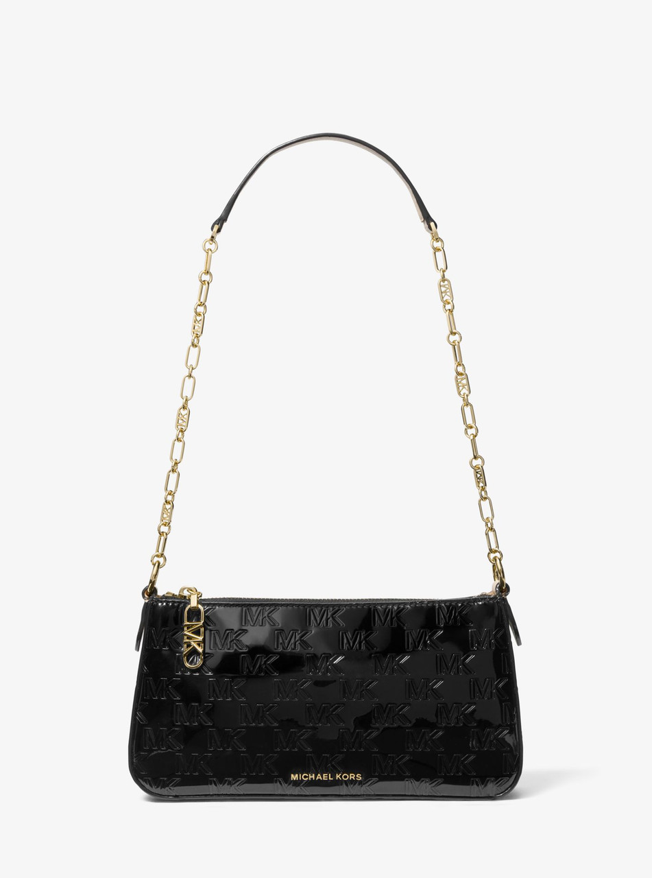 Empire medium patent chain-link pochette