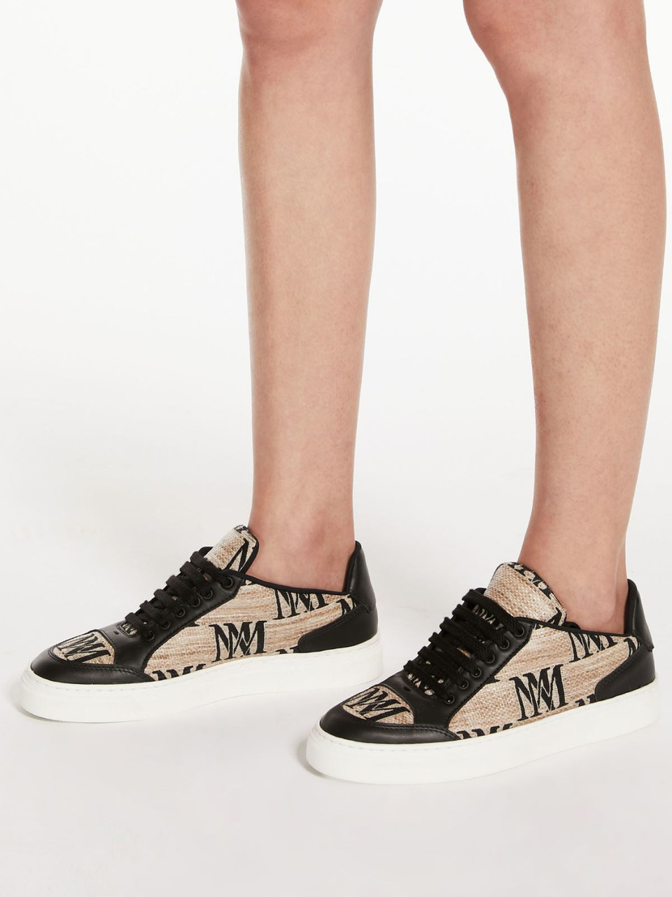 人気【MAXMARA】Sneaker in tessuto effetto rafia jacquard MAX MARA Maxmara accessori 2 uscita - jacquard raffia-effect