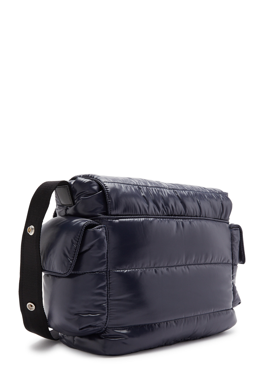 MONCLER ネイビー マザーズバッグ MONCLER KIDS Mommy quilted shell changing bag | Harvey Nichols