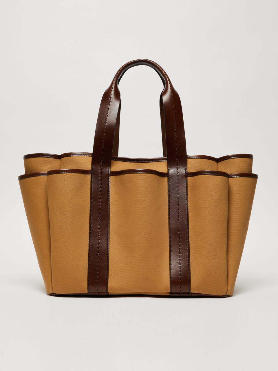 トートバッグ Max Mara Leather Cotton Canvas Giardiniera Mini Handbag Max Mara Leather Cotton Canvas Giardiniera Mini Handbag Tote