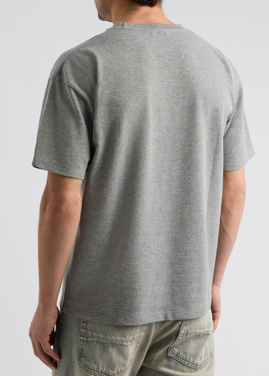 SAINT LAURENT Cassandre logo-embroidered cotton-blend T SAINT LAURENT Cassandre logo-embroidered cotton-blend T