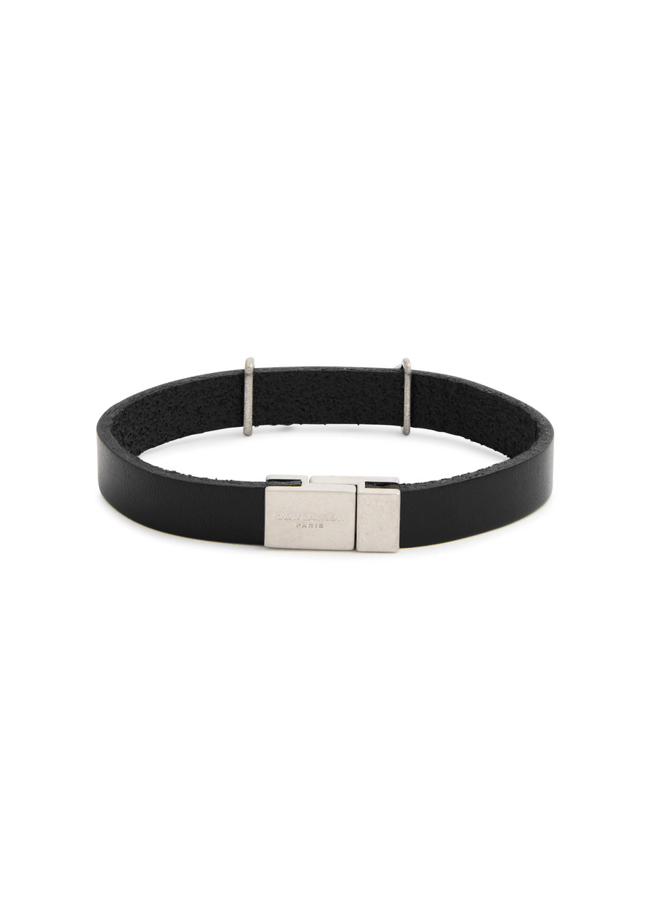 SAINT LAURENT Logo leather bracelet | Harvey Nichols