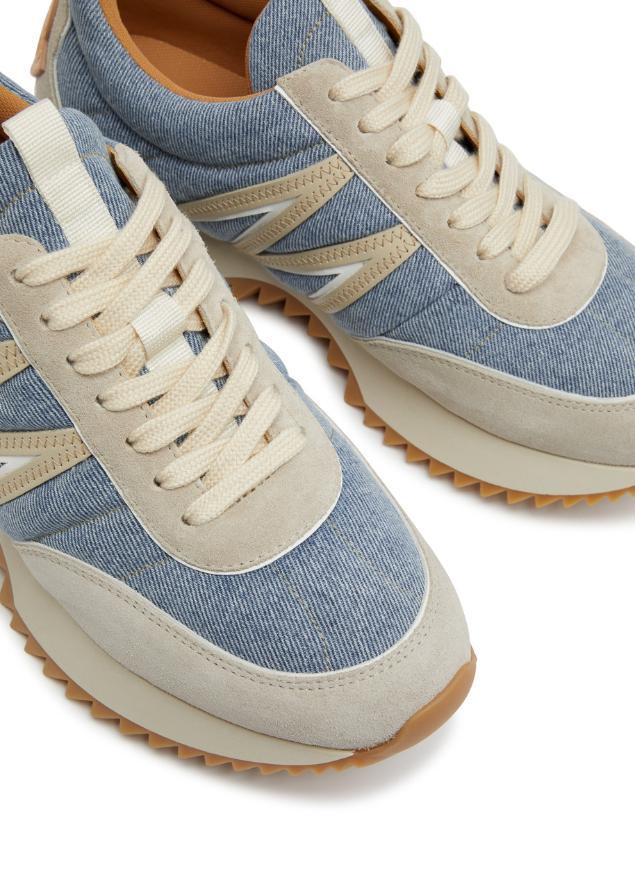 MONCLER Pacey panelled suede sneakers | Harvey Nichols
